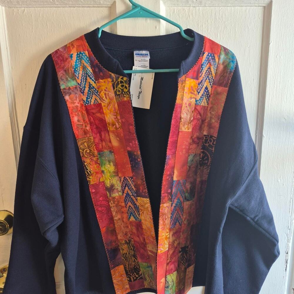 Multicoloured Patchwork Sweater With A Boho Vibe - image 4